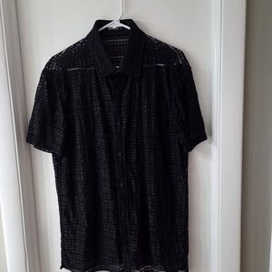 St33le Black Lace Men's Shirt